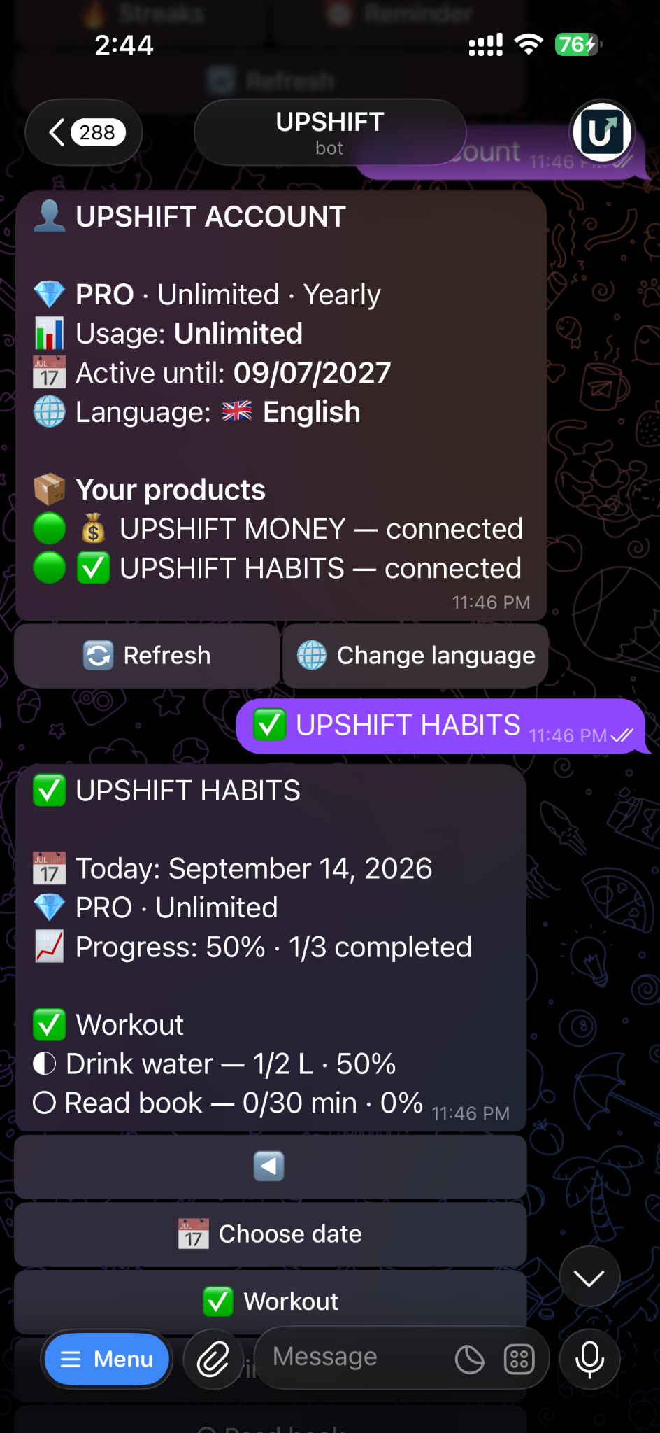 UPSHIFT Assistant screenshot