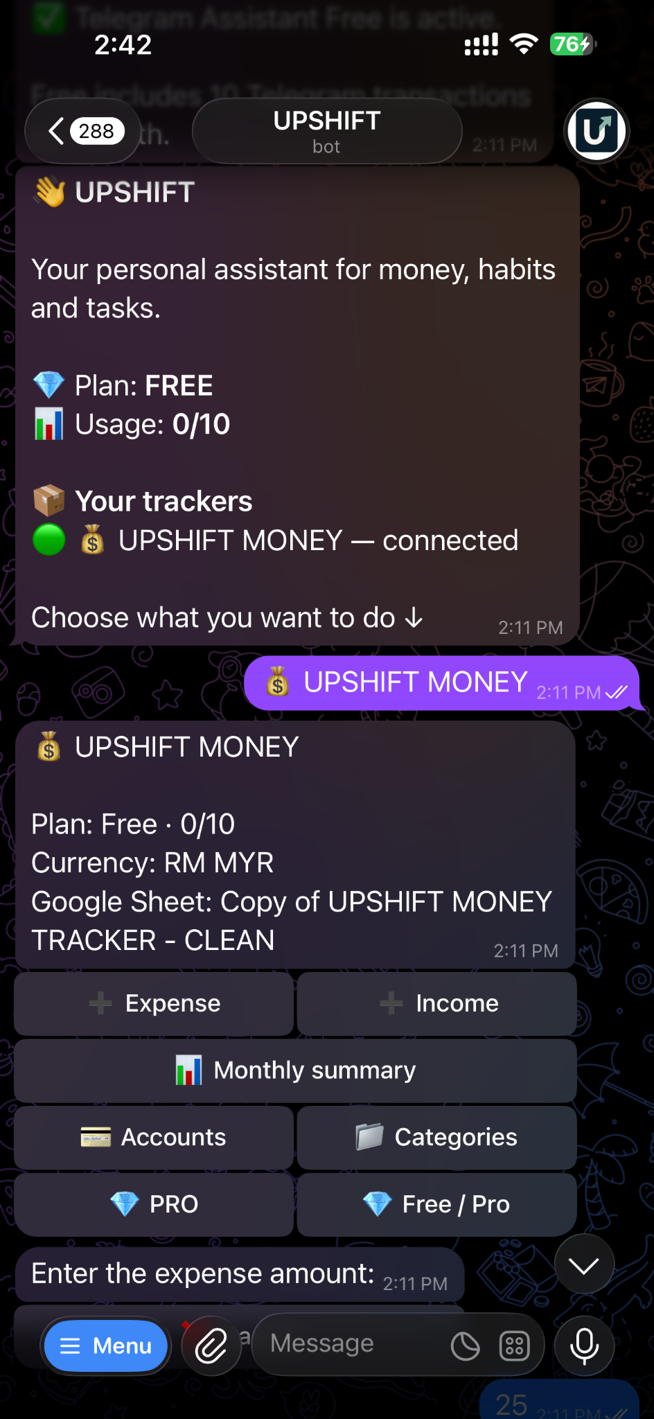 UPSHIFT Assistant screenshot